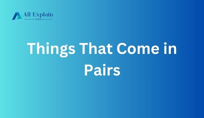 Things That Come in Pairs